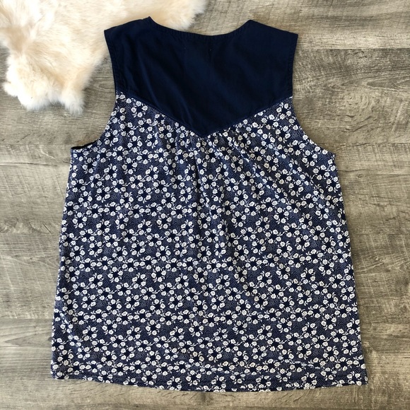 Levi’s Navy Blue White Ditsy Print Tank, size Small - Picture 7 of 8